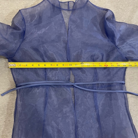 Silk organza over shirt in periwinkle - Picture 9 of 12